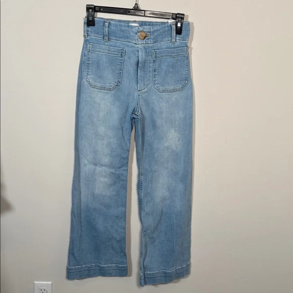 Maeve Colette Crop Wide Leg Jean in Light Wash - 28 - Picture 2 of 6